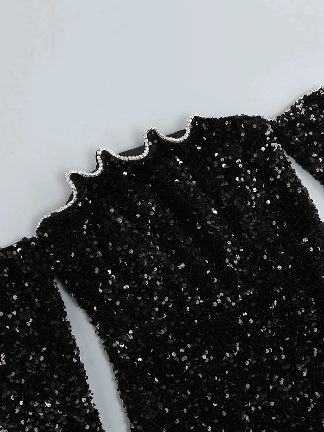 Sexy Slash Neck Long Sleeve Sparkling Sequins Dress Off Shoulder Party Dress