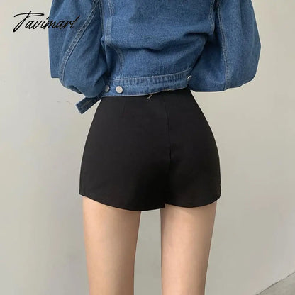 Sexy Split Shorts Skirt Women's Office Ladies Suit Skirt Summer New Black Mini A-line Pants Skirt High Waist Wide Leg Shorts