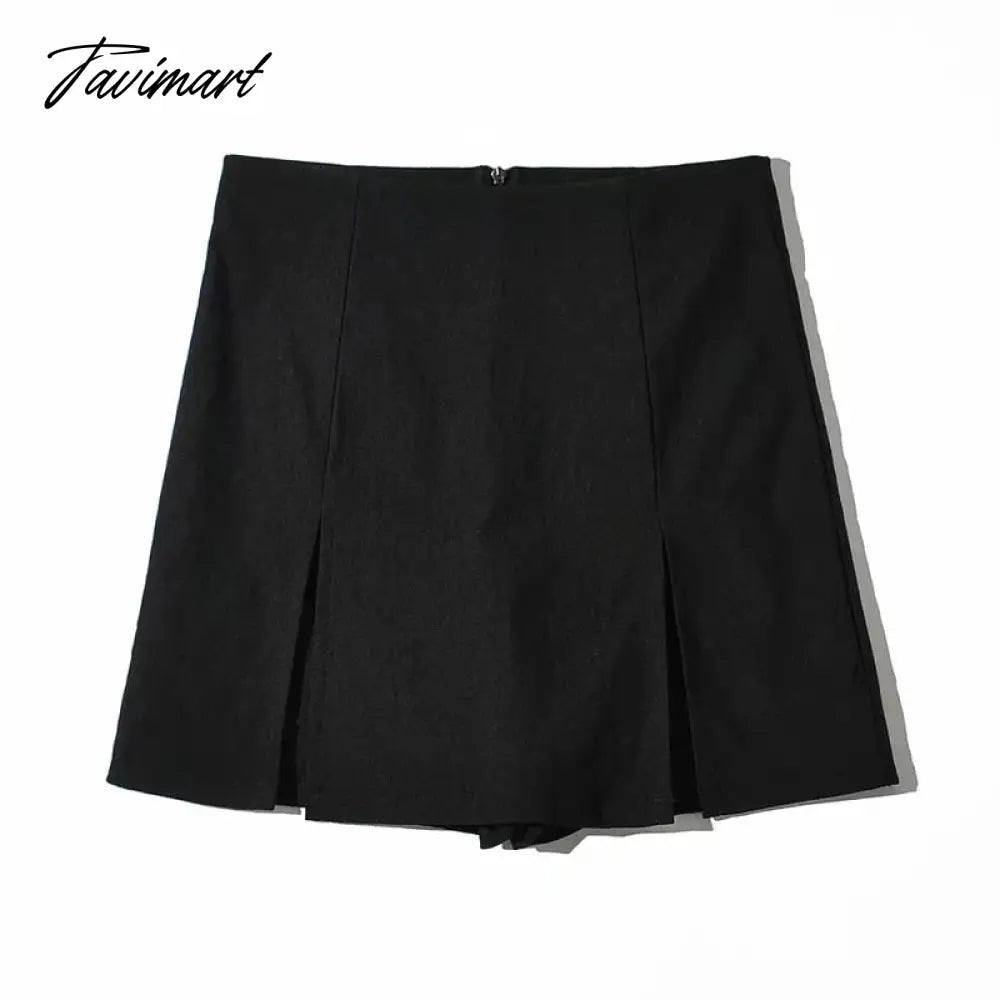 Sexy Split Shorts Skirt Women's Office Ladies Suit Skirt Summer New Black Mini A-line Pants Skirt High Waist Wide Leg Shorts