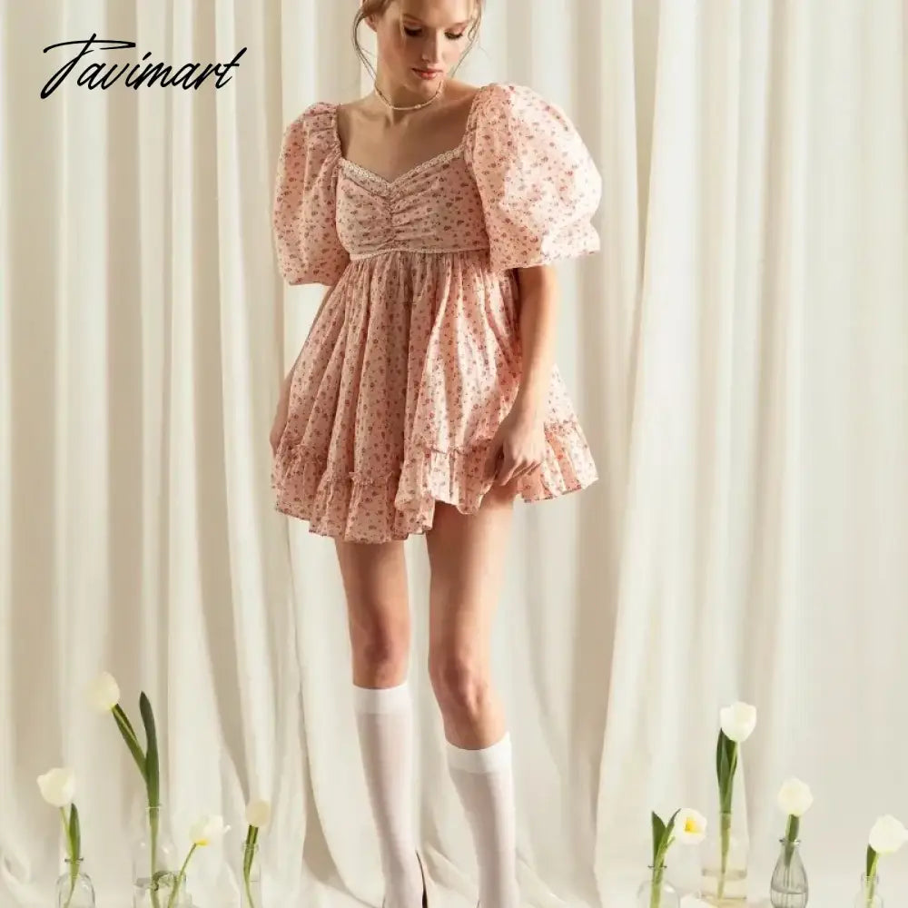 Sexy V-neck 1/2sleeve Sexy Women Vocation Beach Floral Print A-line Mini Dress