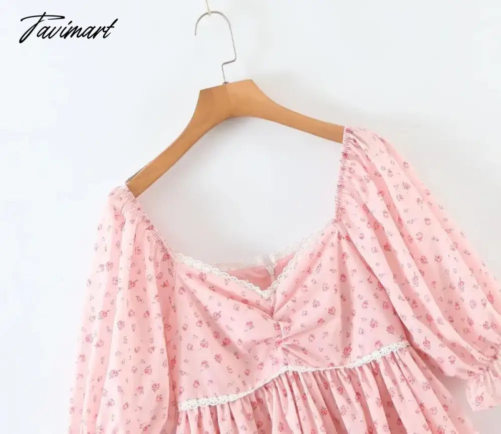 Sexy V-neck 1/2sleeve Sexy Women Vocation Beach Floral Print A-line Mini Dress