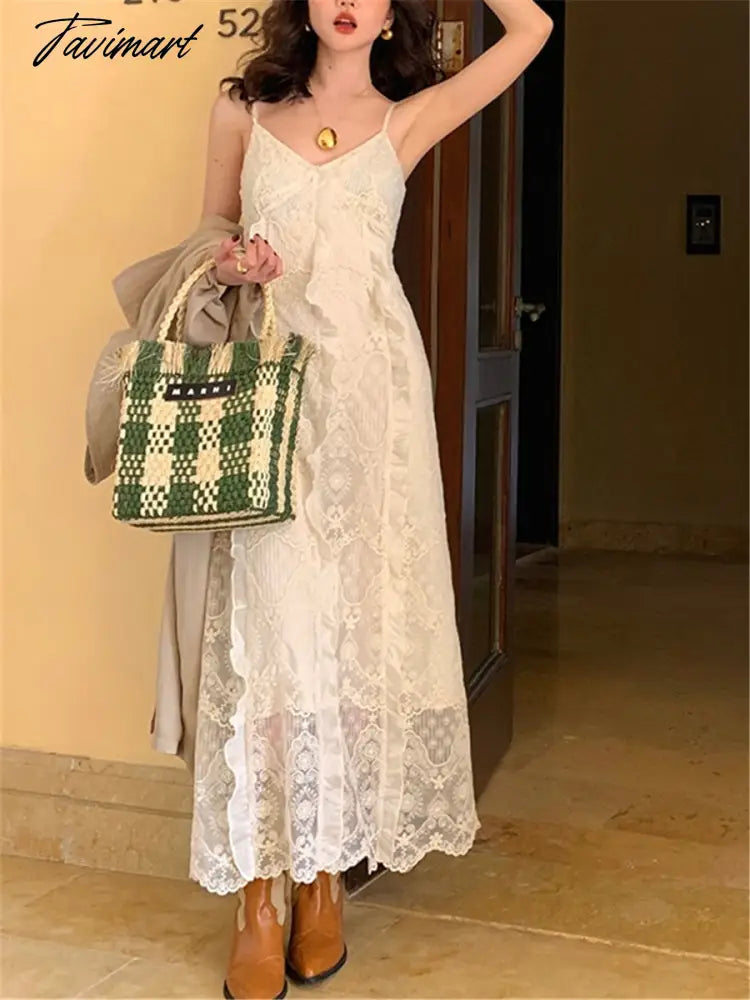 Strapless Dress Women Elegant Summer New Fashion Evening Party Lady Vestido Vintage Spring Lace Dresses Female Clothes