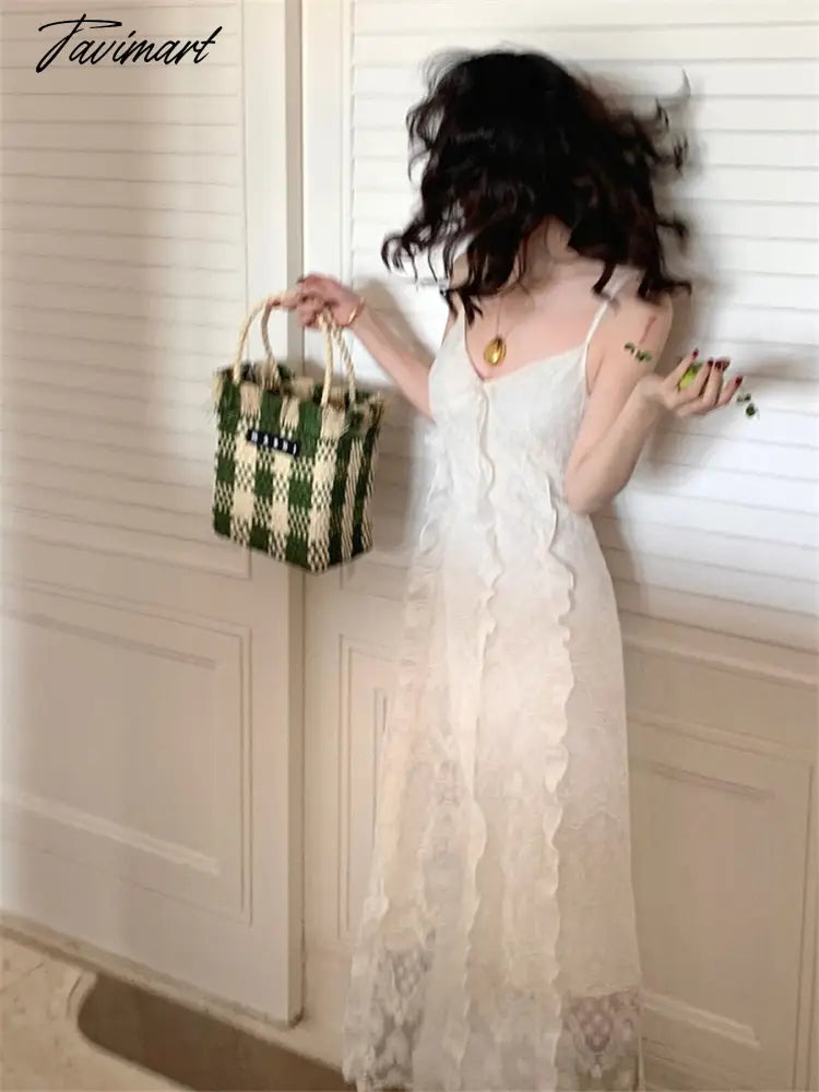 Strapless Dress Women Elegant Summer New Fashion Evening Party Lady Vestido Vintage Spring Lace Dresses Female Clothes