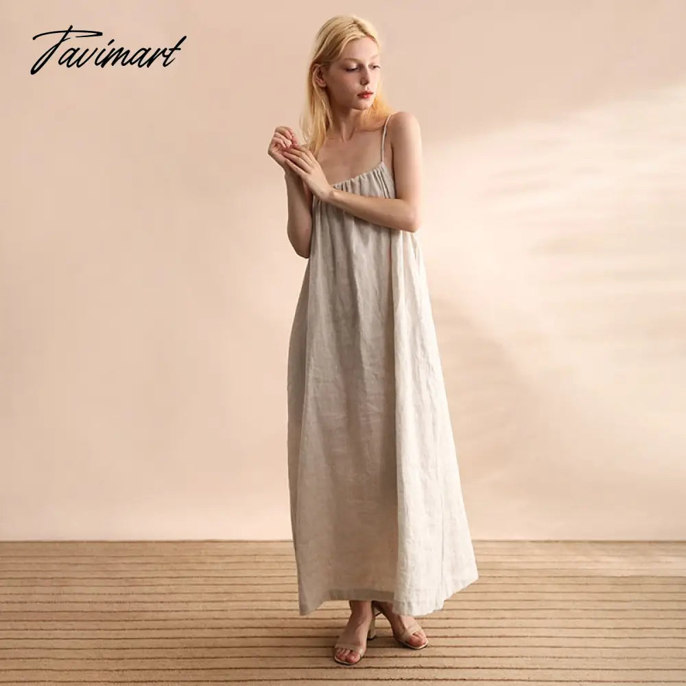 100% Linen Summer Dress Women Sexy Halter Sleeveless Bandage Lace Up Long Dresses Birthday Party Dresses платье женское