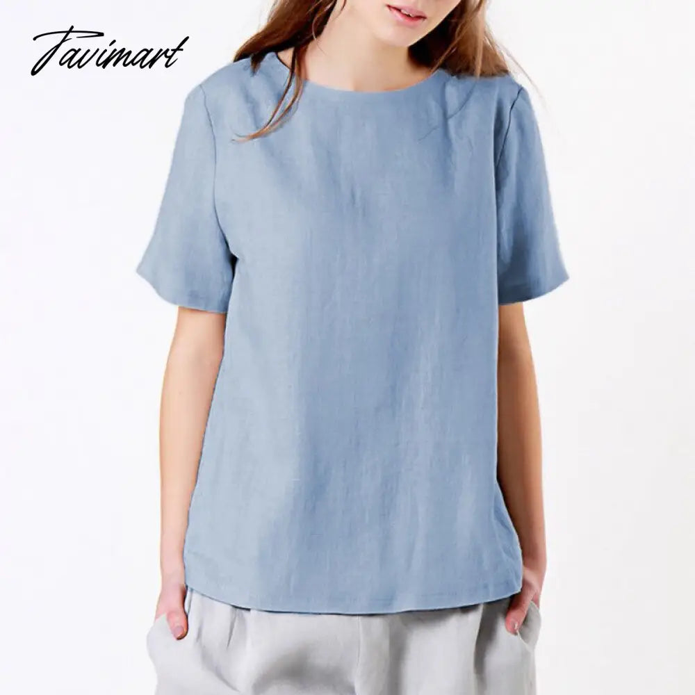 100% Linen Women T Shirt Basic O-Neck Short Sleeve Tees Girls Tops Black White Shirt Femme Camisetas De Mujer Aesthetic Clothes