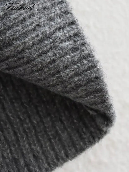 2024 Fashion Solid Simple Knitted Sweater For Woman Slash Neck Long Sleeve Loose Pullover Autumn Casual Streetwear Basic Jumper