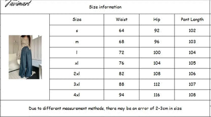 American Retro High Waist Wide Leg Jeans for Women Fashion High Street Loose Mopping Pants Harajuku Hot Girl Straight Trousers