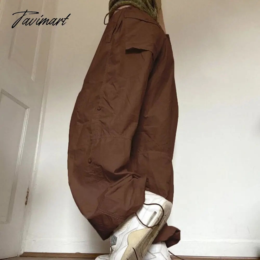 American Vintage Drawstring Slim Wasit Wide Leg Pants Summer High Waist Trousers Loose All-match Cargo Pants Y2k Streetwear