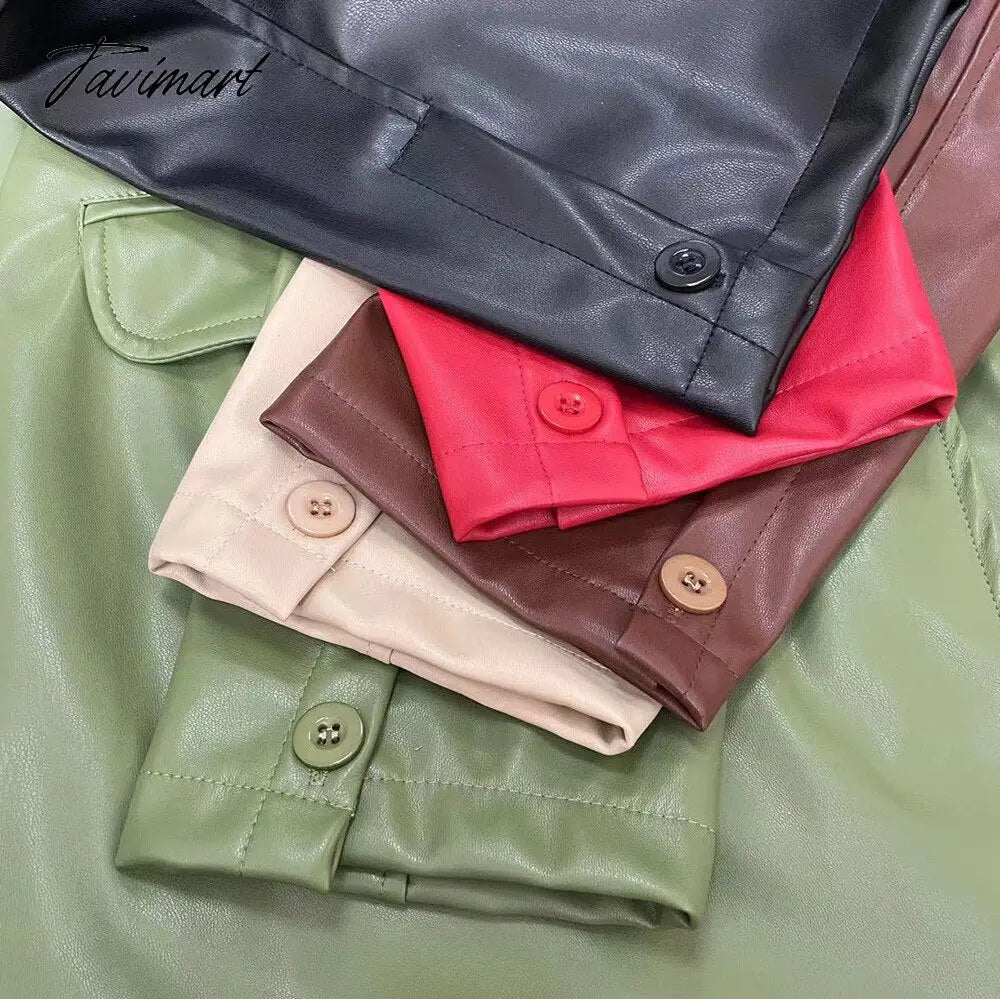 Autumn and Winter New High-quality Women's Leather Casual Warm Suit Jacket Top Clothing