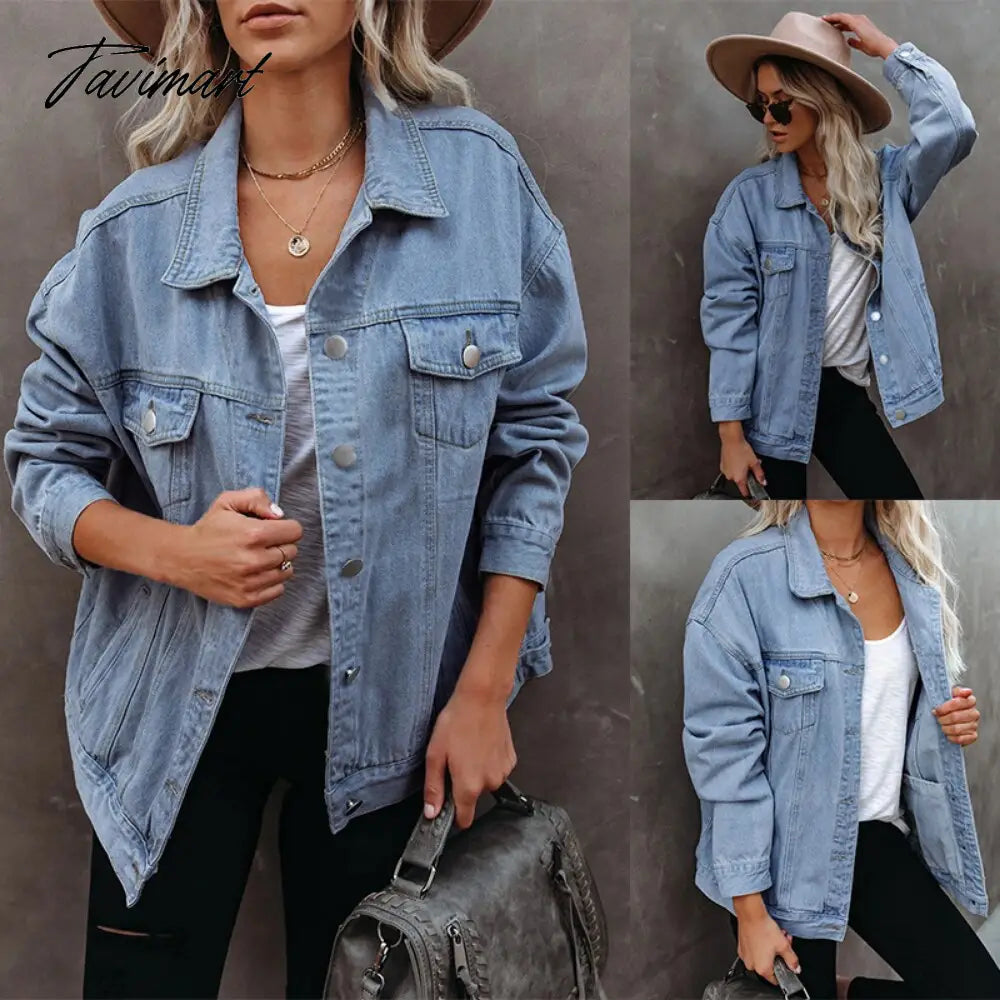 Autumn and Winter New Women's Denim Fashion Jacket Casual Coat