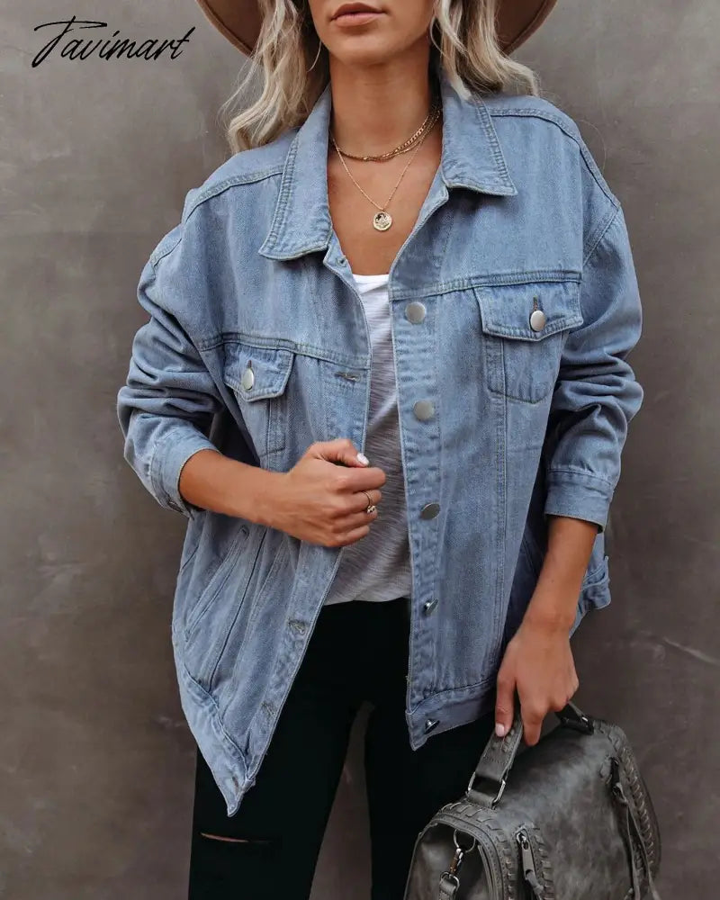 Autumn and Winter New Women's Denim Fashion Jacket Casual Coat