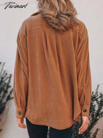 Autumn Long Jacket Women Winter Plush Coat Shirt Jacket Female Button Fleece Coat Jackets For Women