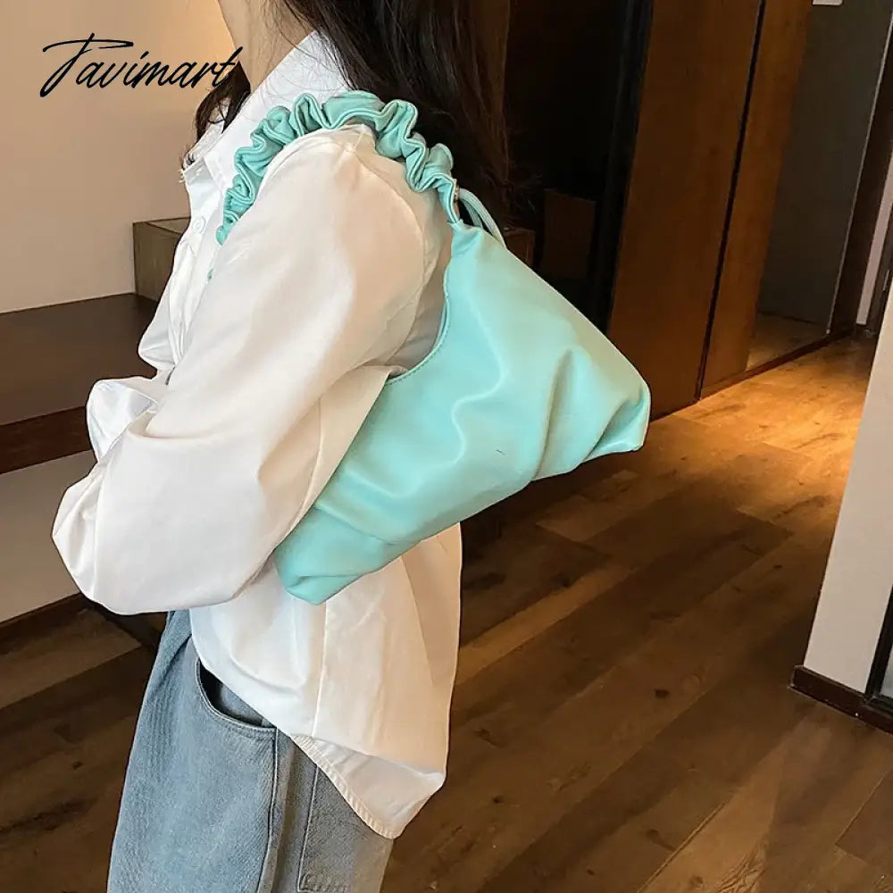 Autumn New Fold Underarm Bag Fashion One Shoulder Handheld Women's cloud Bag, Christmas Gift
