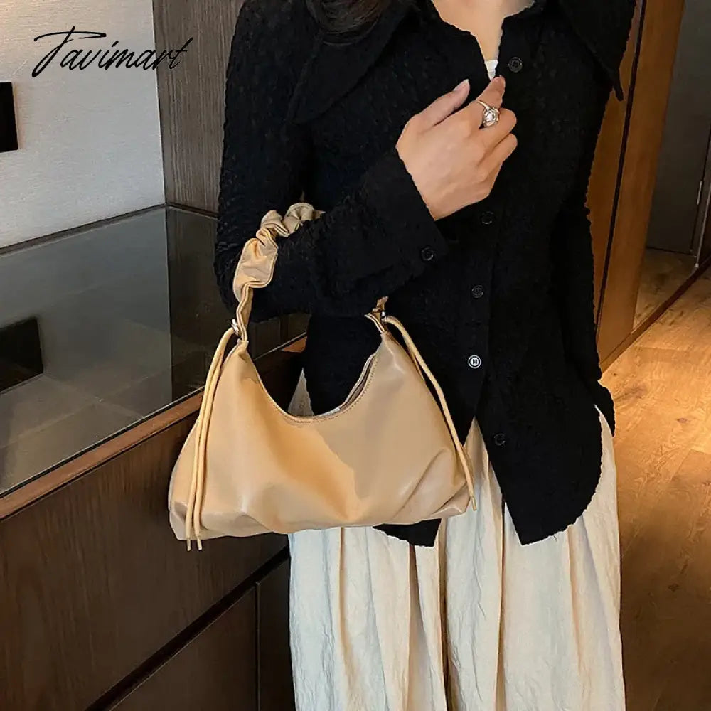 Autumn New Fold Underarm Bag Fashion One Shoulder Handheld Women's cloud Bag, Christmas Gift