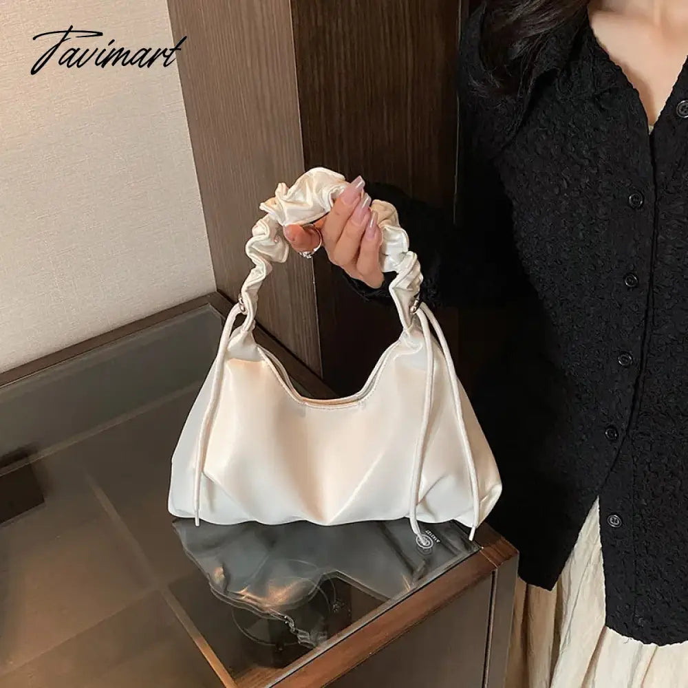 Autumn New Fold Underarm Bag Fashion One Shoulder Handheld Women's cloud Bag, Christmas Gift