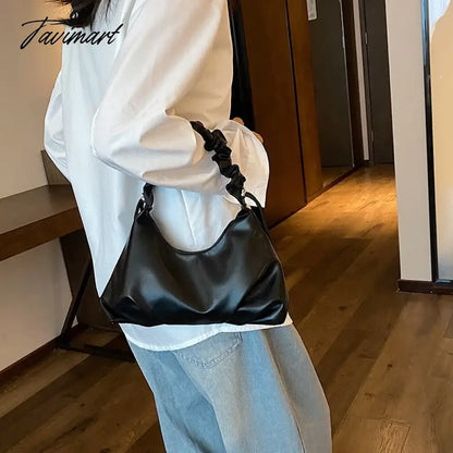 Autumn New Fold Underarm Bag Fashion One Shoulder Handheld Women's cloud Bag, Christmas Gift