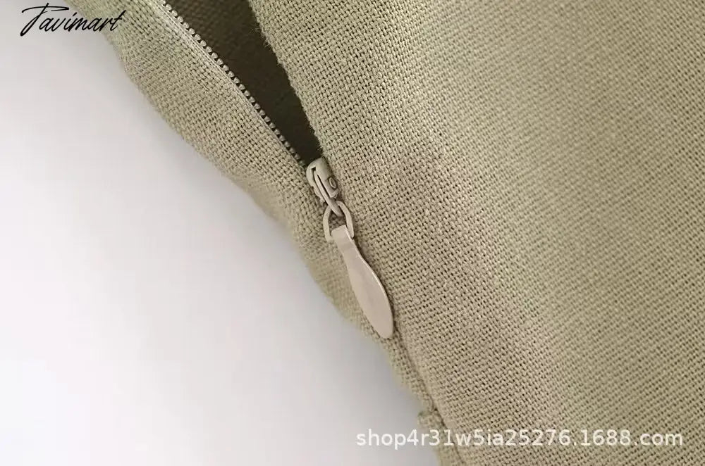 Autumn Sexy One Shoulder Long Sleeve Linen Blending Dresses Elegant Backless Slit Bodycon Dress Pleated Robe
