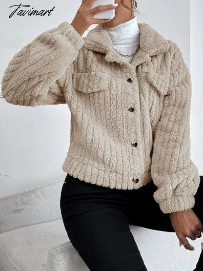 Autumn Winter Female Long Sleeve Urban Warm Casual Short Coats Women Solid Color Office Elegant Tops