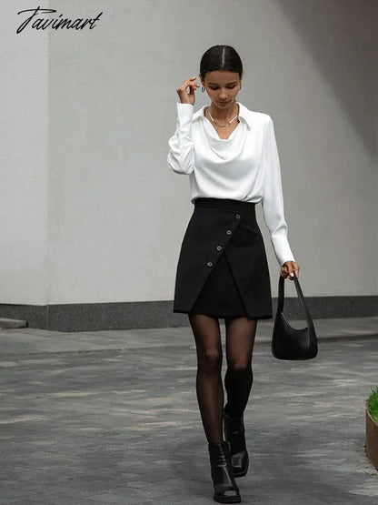 Autumn Winter Women Sexy Mini Shorts Skirts Solid Black High Waist Office A-Line Skirt For Women