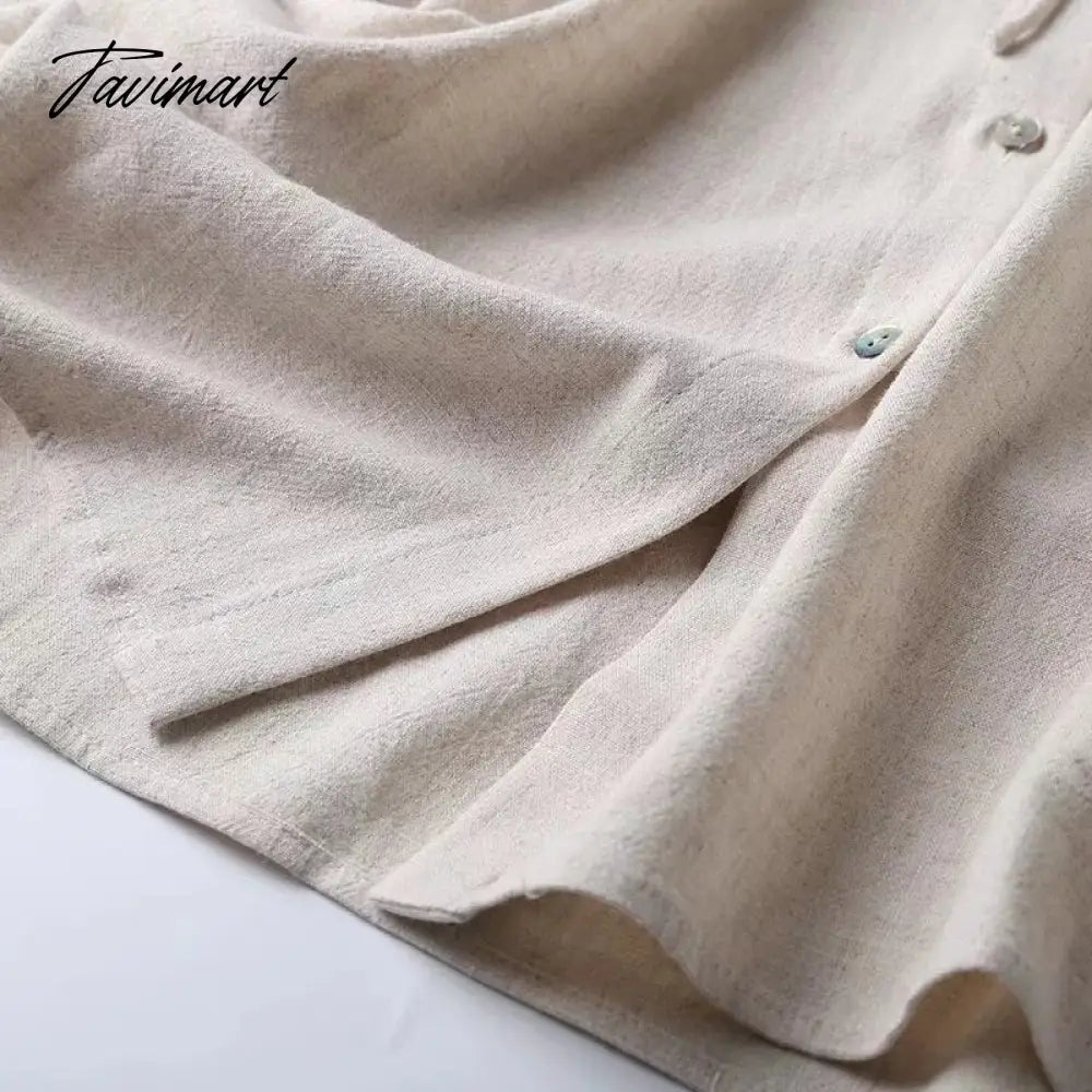Blusas Mujer De Moda Indie Folk Vintage Bandage Linen Casual Blouse Women England Fashion Simple Shirt Women Tops