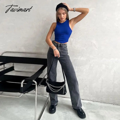 BoozRey Fashion Round Neck Sleeveless Slim Short Navel Solid Women's Tank Tops Summer Casual Y2k Crop Tops for Women