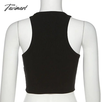 BoozRey Fashion Round Neck Sleeveless Slim Short Navel Solid Women's Tank Tops Summer Casual Y2k Crop Tops for Women