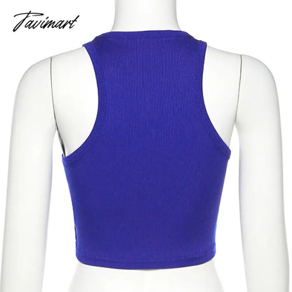 BoozRey Fashion Round Neck Sleeveless Slim Short Navel Solid Women's Tank Tops Summer Casual Y2k Crop Tops for Women
