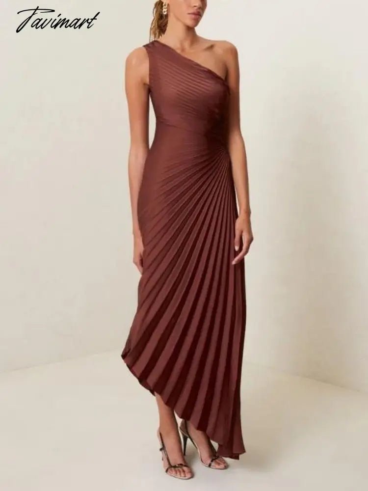 Bridesmaid Dresses for Wedding Asymmetrical Sleeveless Pleated Champagne Dress Summer Elegant Women Evening Party Cocktail Gowns