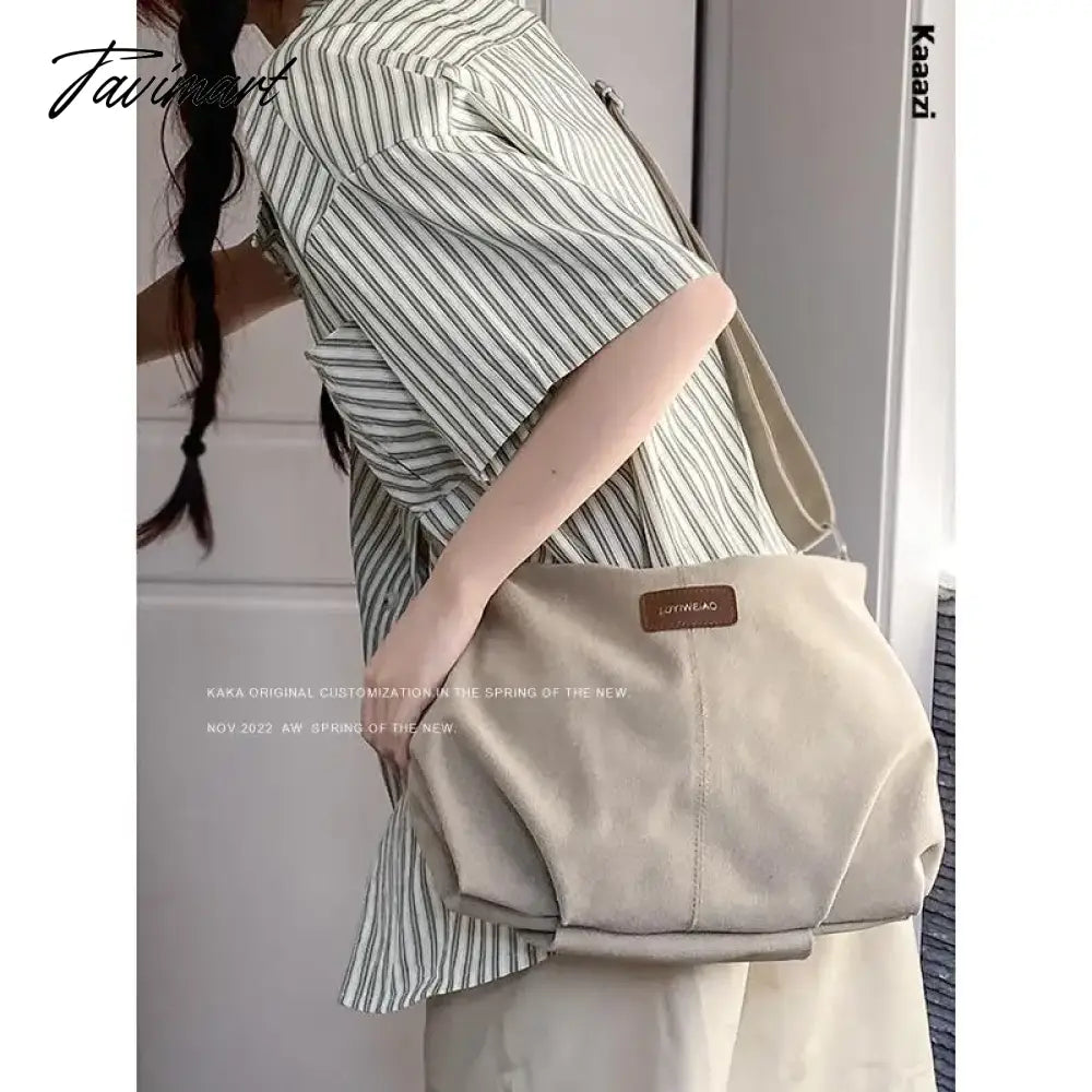Casual Canvas Large Capacity Tote Bag Luxury Designer High Quality Shoulder Bag Student Fashion Versatile Crossbody Bag