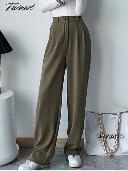 Casual Women Straight Long Pants Autumn High Waist Female Streetwear Trouser Fashion Black Full Length Trousers