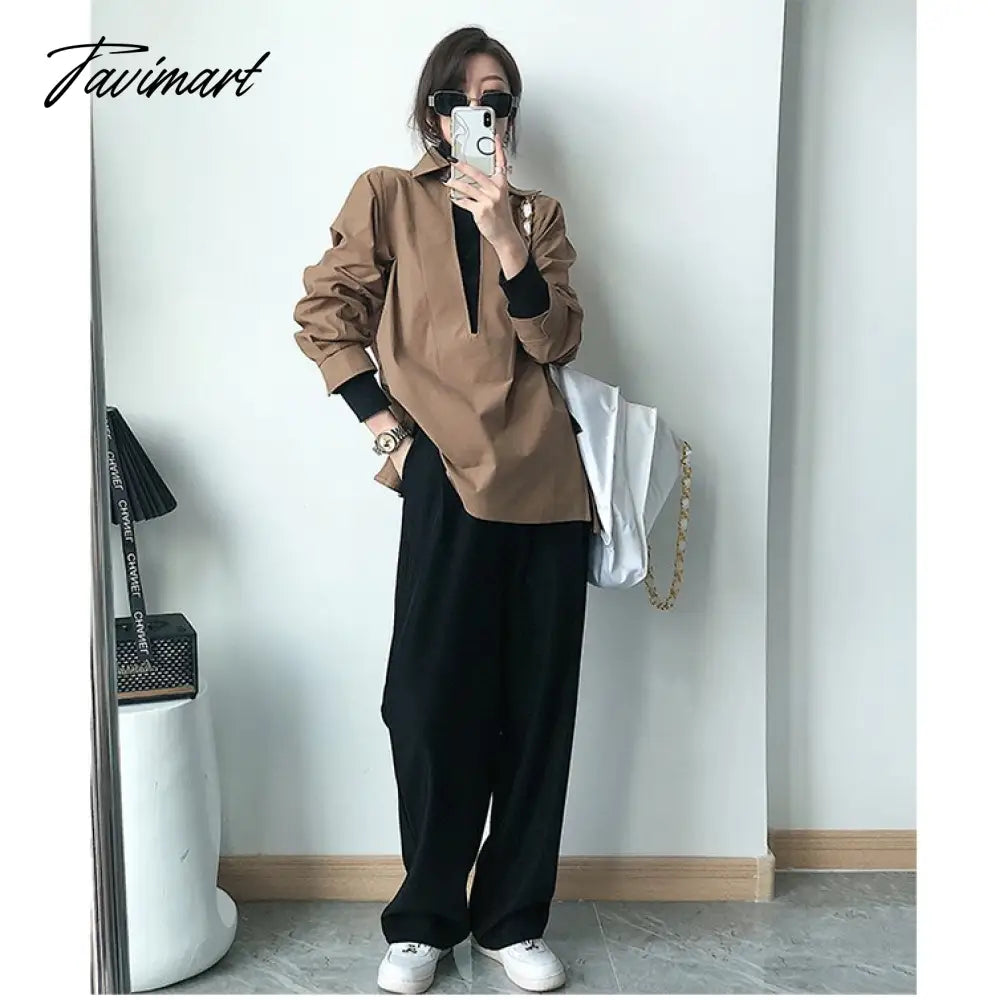 Casual Women Straight Long Pants Autumn High Waist Female Streetwear Trouser Fashion Black Full Length Trousers