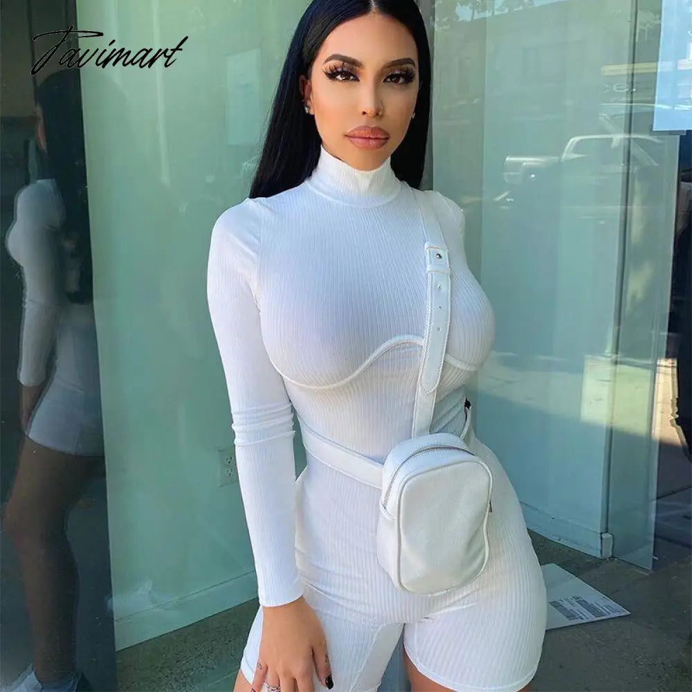 Casual Workout Sporty Active Wear Playsuits Ribbed Solid Skinny Long Sleeve Biker Shorts Rompers Womens Jumpsuit