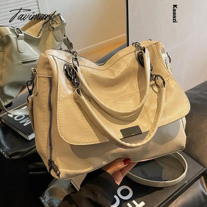 Casuals Luxury Purses Shoulder Bag Solid Color New Designer Leather Handbag Women Work Crossbody Bag Trendy Large Capacity