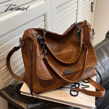 Casuals Luxury Purses Shoulder Bag Solid Color New Designer Leather Handbag Women Work Crossbody Bag Trendy Large Capacity