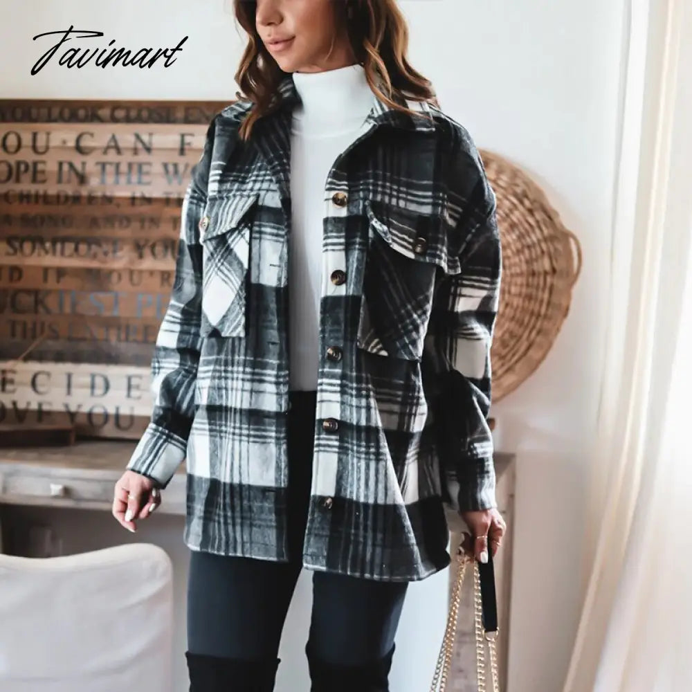 Commuter Office Ladies Button Cardigan Jackets Women Autumn Fashion Lapel Long Sleeve Coats Casual Single Breasted Loose Jacket
