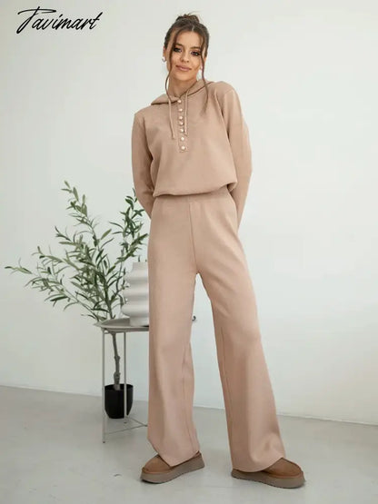 Cotton Knitted Two Piece Women Sets 2 Piece Knit Set Women Casual Tracksuit Hoodie Sweatpants Matching Set Outfits For Women