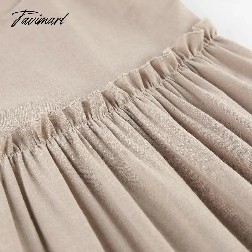 Cotton Women's Nightwear Spaghetti Strap Sleepwear Summer Nighty for Ladies Sexy Mini Dress Khaki Dressing Gown