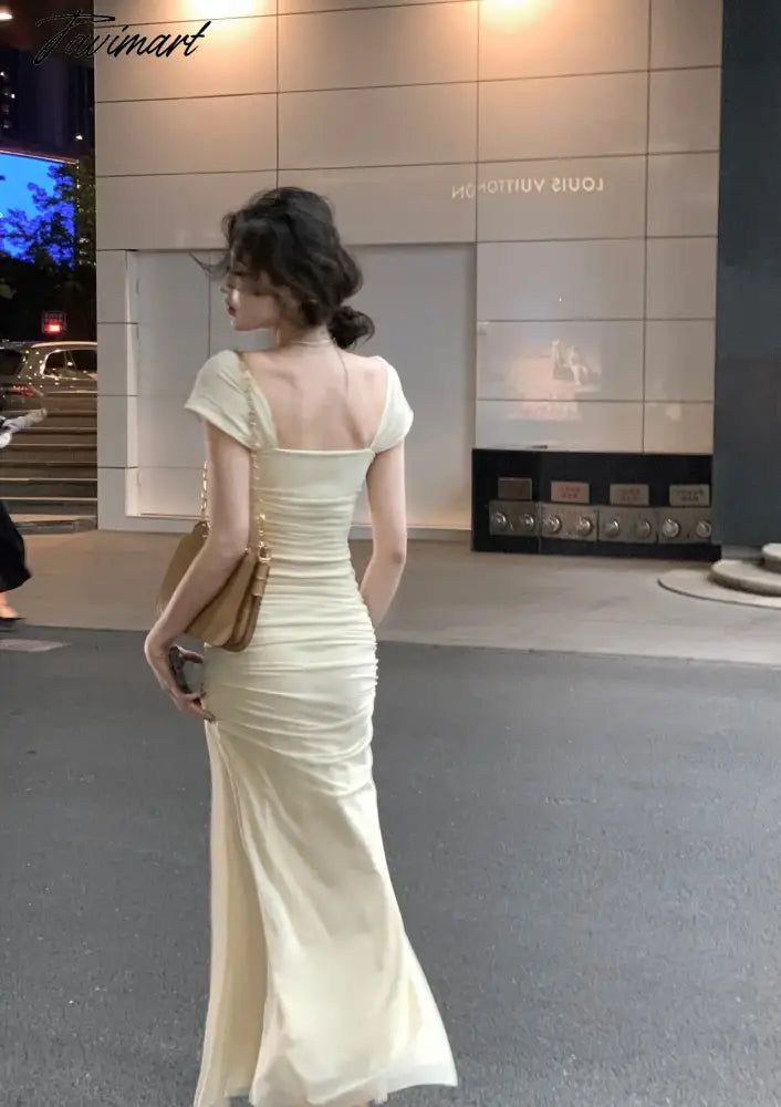 Dress Women Elegant Summer New Fashion Evening Party Ladies Vestidos Vintage Bodycon Clothes Female Korean Midi Dresses