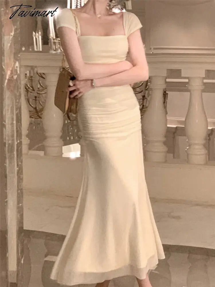 Dress Women Elegant Summer New Fashion Evening Party Ladies Vestidos Vintage Bodycon Clothes Female Korean Midi Dresses