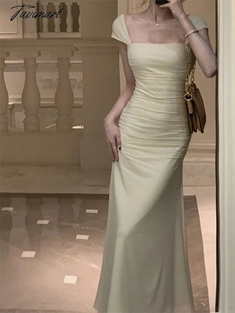 Dress Women Elegant Summer New Fashion Evening Party Ladies Vestidos Vintage Bodycon Clothes Female Korean Midi Dresses