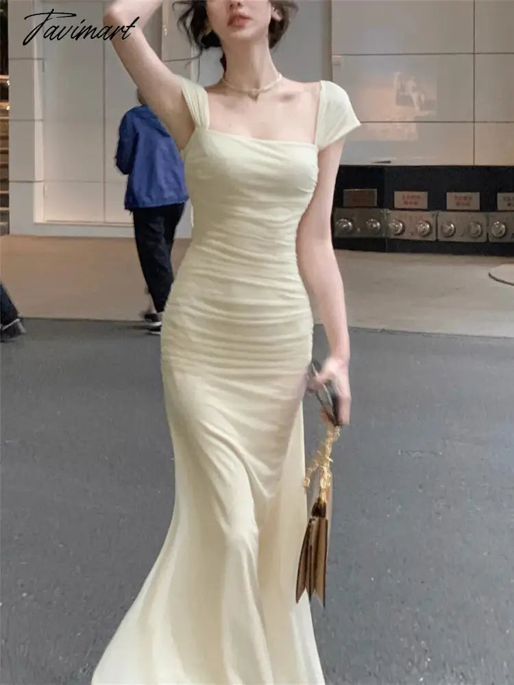 Dress Women Elegant Summer New Fashion Evening Party Ladies Vestidos Vintage Bodycon Clothes Female Korean Midi Dresses