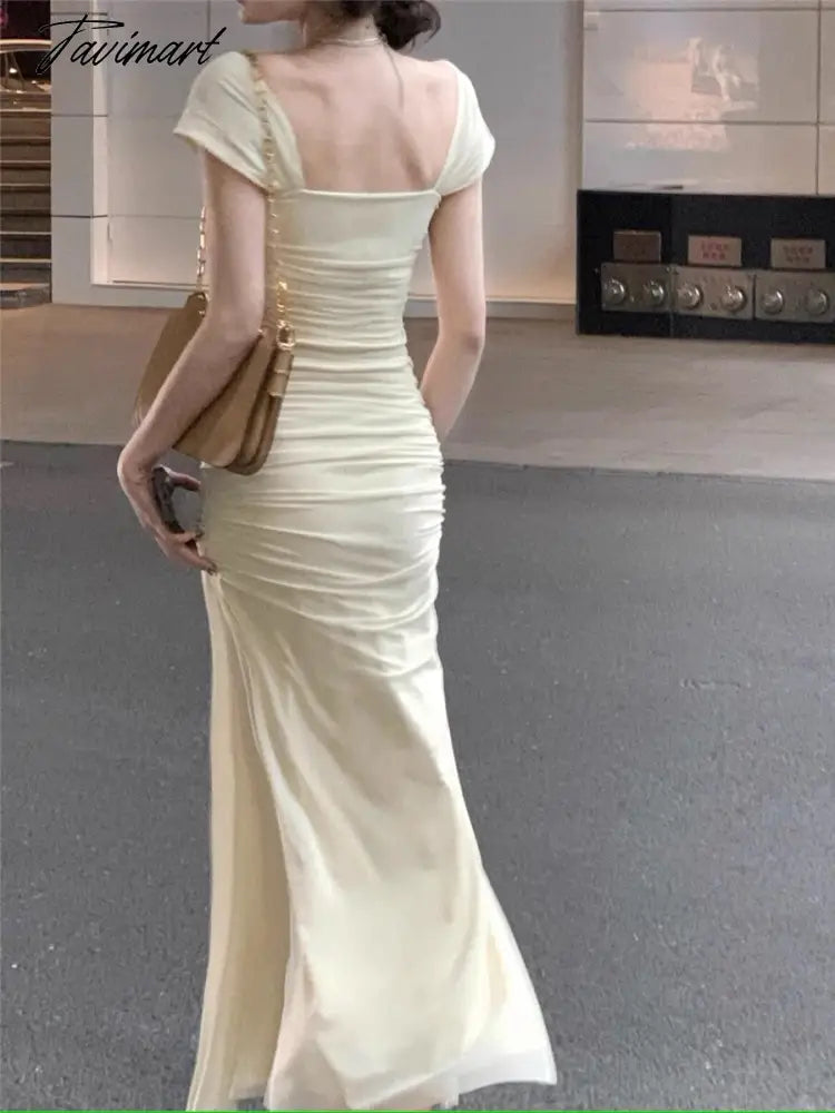 Dress Women Elegant Summer New Fashion Evening Party Ladies Vestidos Vintage Bodycon Clothes Female Korean Midi Dresses