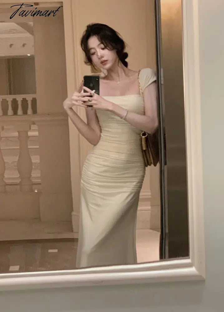 Dress Women Elegant Summer New Fashion Evening Party Ladies Vestidos Vintage Bodycon Clothes Female Korean Midi Dresses