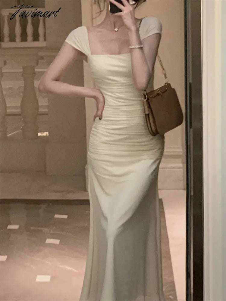 Dress Women Elegant Summer New Fashion Evening Party Ladies Vestidos Vintage Bodycon Clothes Female Korean Midi Dresses