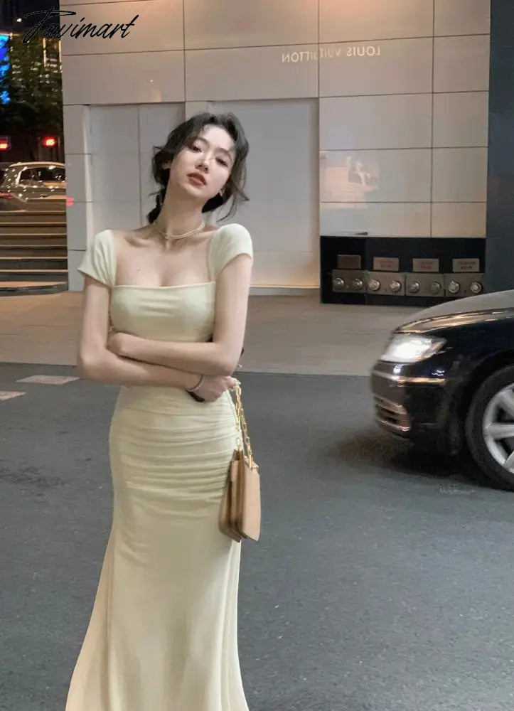Dress Women Elegant Summer New Fashion Evening Party Ladies Vestidos Vintage Bodycon Clothes Female Korean Midi Dresses