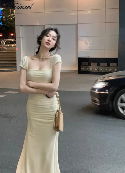 Dress Women Elegant Summer New Fashion Evening Party Ladies Vestidos Vintage Bodycon Clothes Female Korean Midi Dresses
