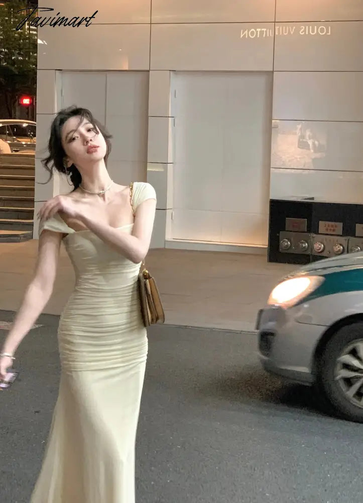 Dress Women Elegant Summer New Fashion Evening Party Ladies Vestidos Vintage Bodycon Clothes Female Korean Midi Dresses