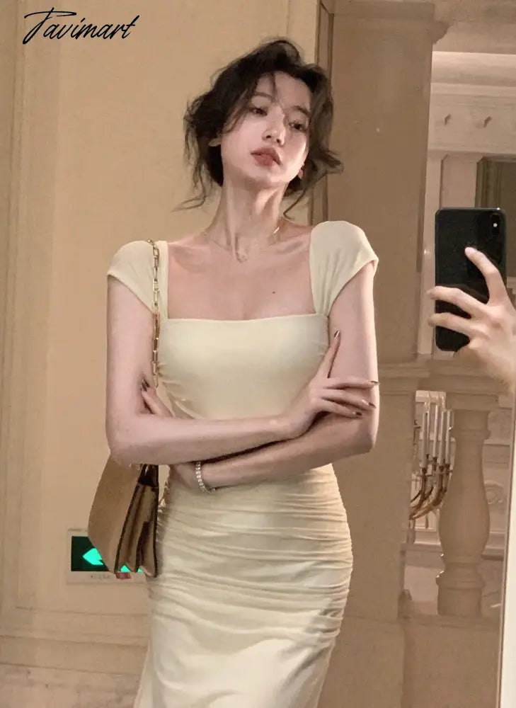 Dress Women Elegant Summer New Fashion Evening Party Ladies Vestidos Vintage Bodycon Clothes Female Korean Midi Dresses