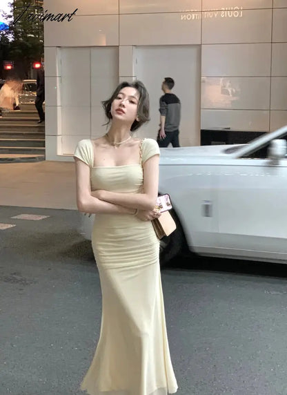 Dress Women Elegant Summer New Fashion Evening Party Ladies Vestidos Vintage Bodycon Clothes Female Korean Midi Dresses