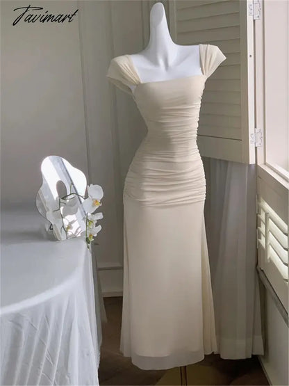 Dress Women Elegant Summer New Fashion Evening Party Ladies Vestidos Vintage Bodycon Clothes Female Korean Midi Dresses
